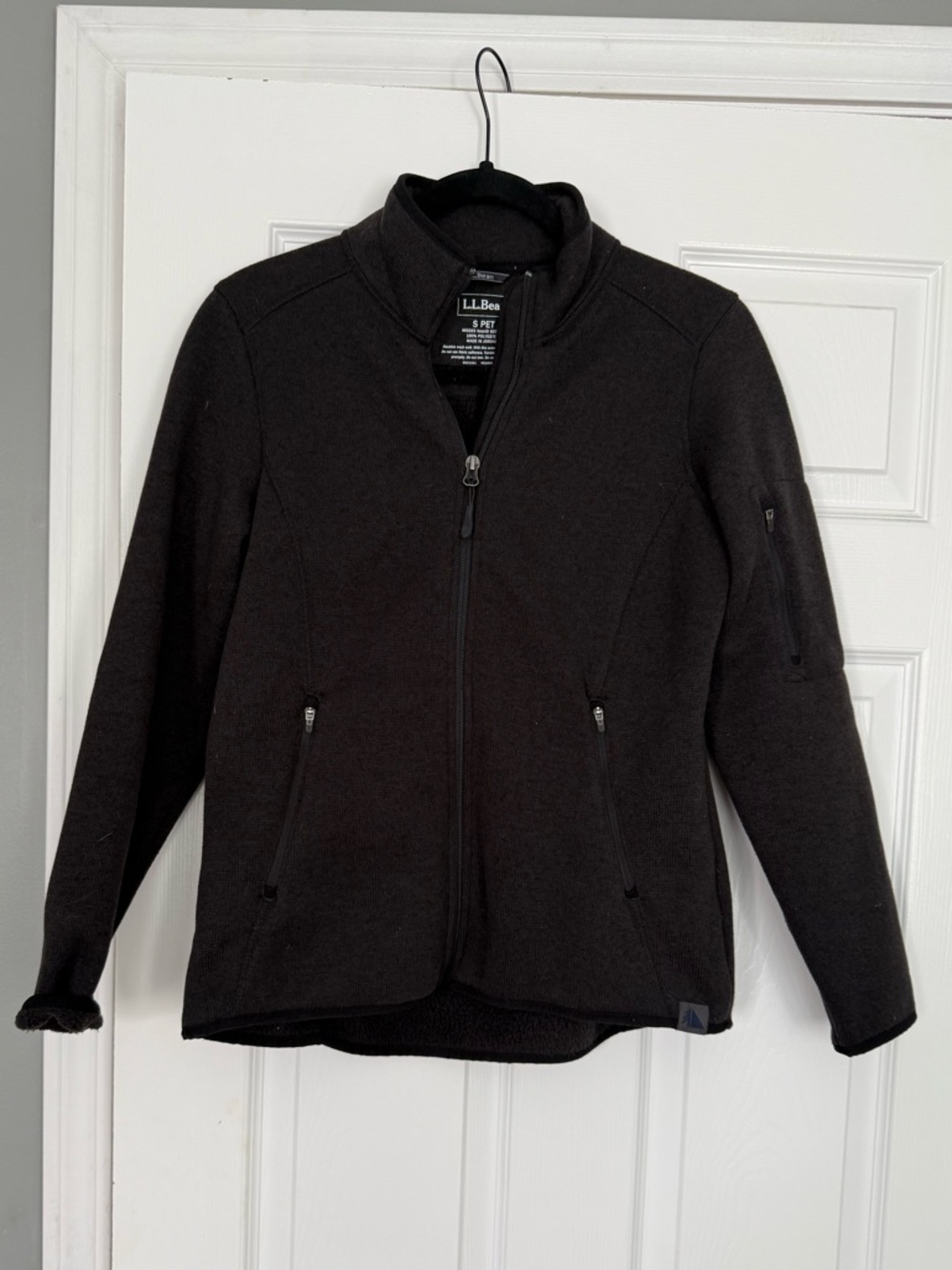 L.L. Bean Women's Black Full-Zip Fleece Jacket- size Small petite